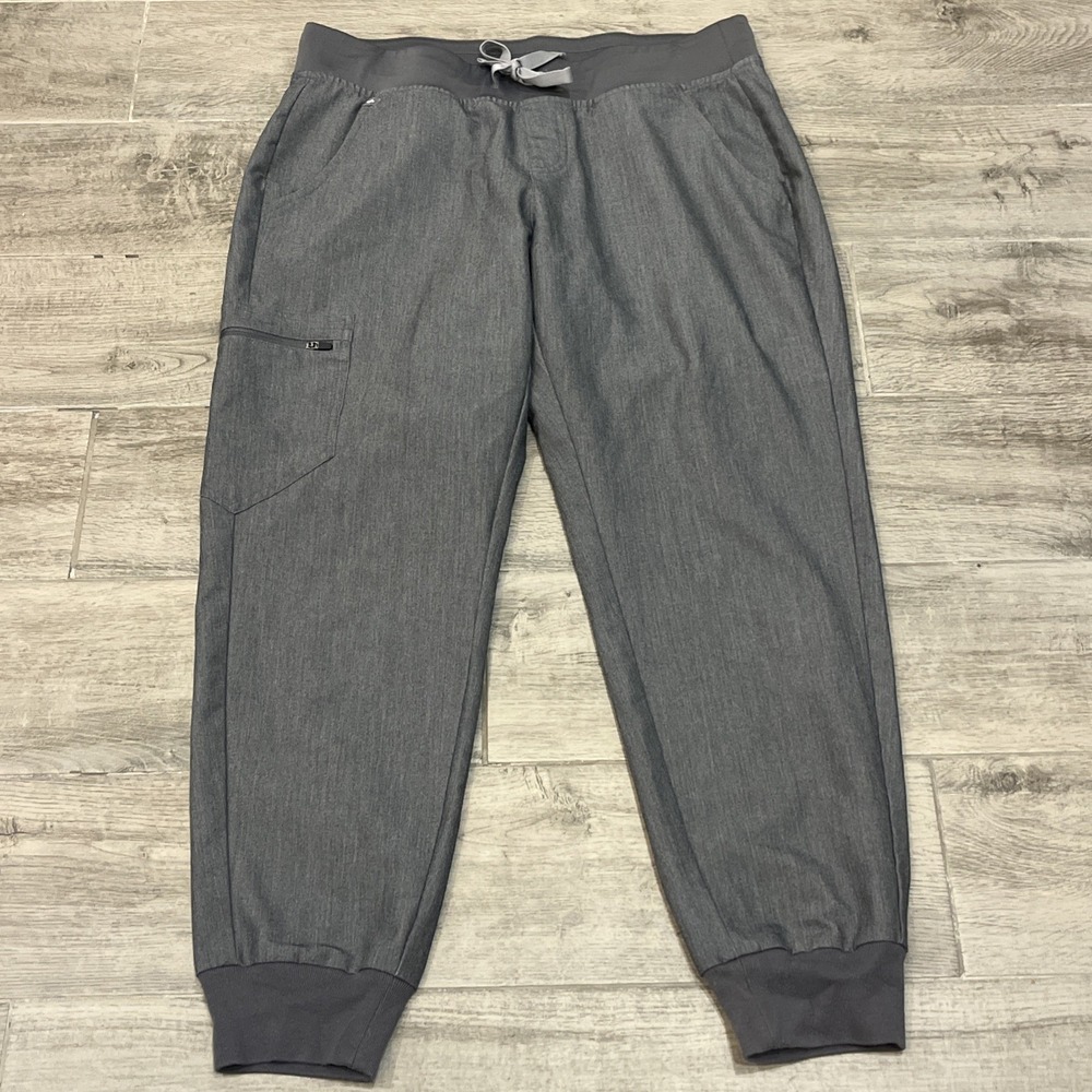FIGS Technical Collection Zamora Jogger Scrub Pants Gray W18SW2005P Sz‎ M Petite